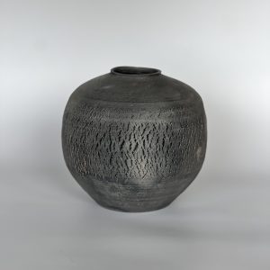 Black fired vase