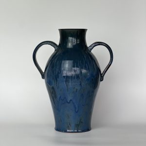 Pattened blue vase