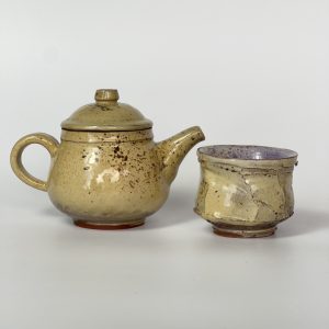 Limestone and Amethyst Individual Tea Set