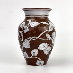 Sgraffito Vine Urn Vase
